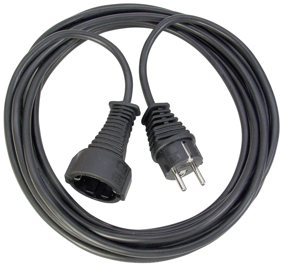 Quality plastic extension cable 25m black H05VV-F 3G1.5