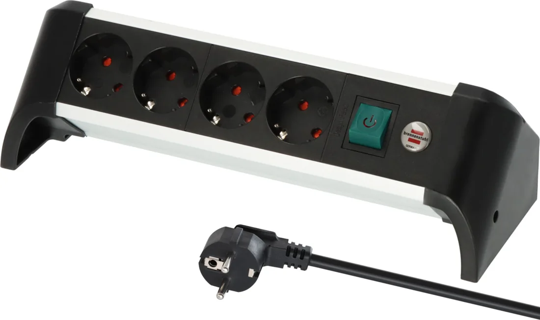 Alu-Office-Line extension lead 4-way 1,8m H05VV-F 3G1,5