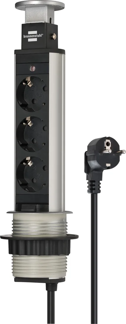 Tower Power Table Extension Lead 3-way 2m H05VV-F 3G1.5